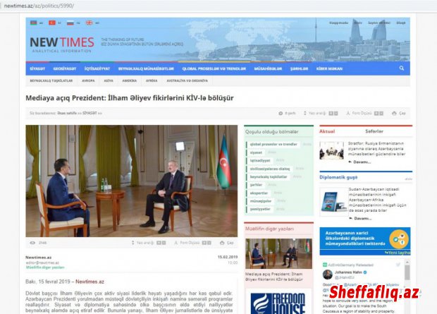 Mediaya açıq Prezident: İlham Əliyev fikirlərini KİV-lə bölüşür
