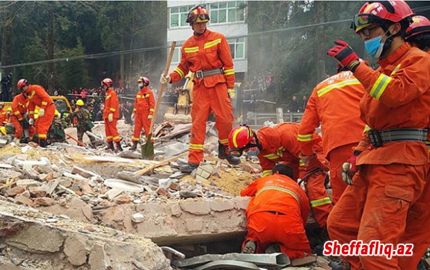 Çində otel uçqununda 13 nəfər ölüb
