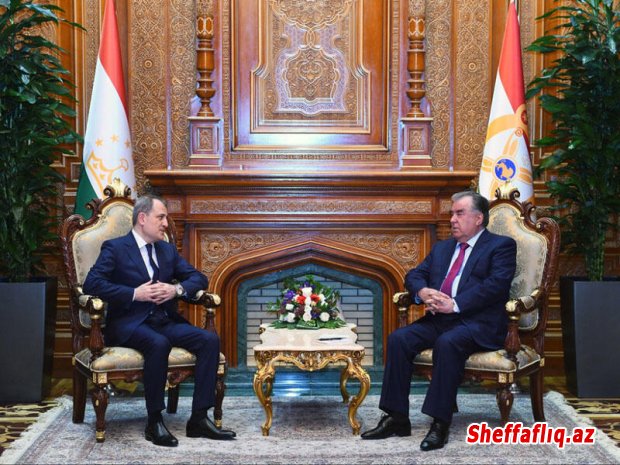 Ceyhun Bayramov Tacikistanın Prezidenti ilə görüşüb - FOTO
