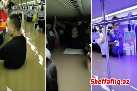 Çində sel zamanı metro tunellərinə su dolub, ölənlər var