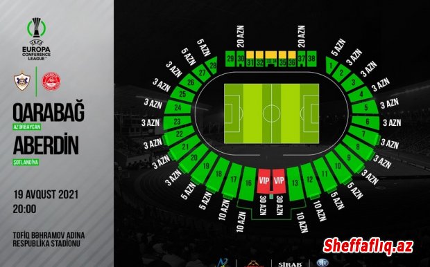 "Qarabağ" - "Aberdin" oyunu üçün satılmış biletlərin sayı açıqlanıb