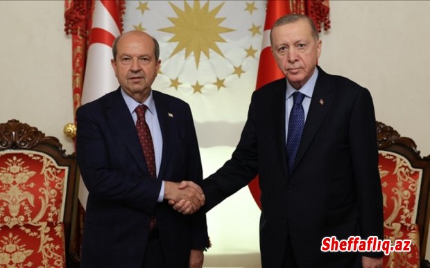 Türkiyə Prezidenti Rəcəb Tayyib Ərdoğanla şimali kiprli həmkarı Ersin Tatar arasında görüş olub.