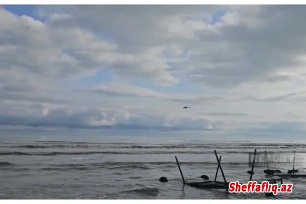Xəzər dənizində itkin düşən balıqçıların axtarışına helikopter cəlb olunub