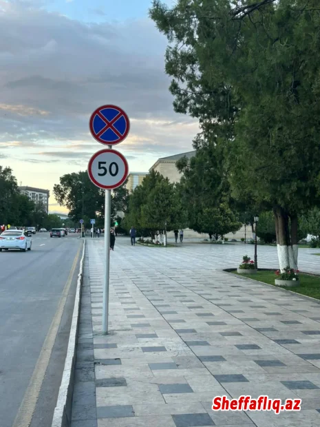 Naxçıvanda yol nişanları yenilənir