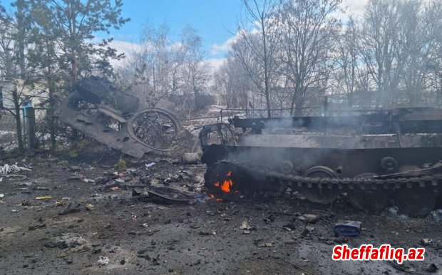 Ukrayna Baş Qərargahı: "Rəqibin 9 tankı, 18 zirehli texnikası məhv edilib"