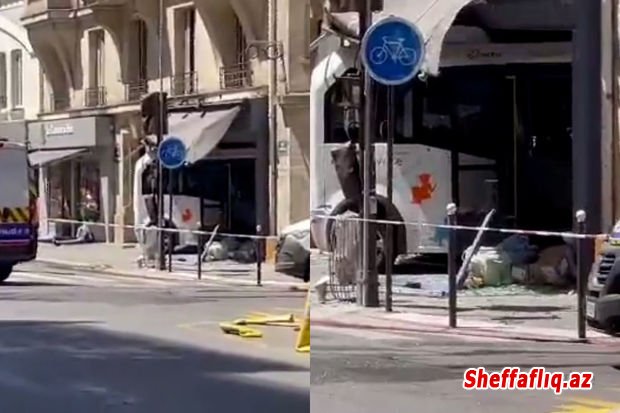 Parisdə mikroavtobus geyim mağazasına çırpıldı: Çox sayda yaralı var