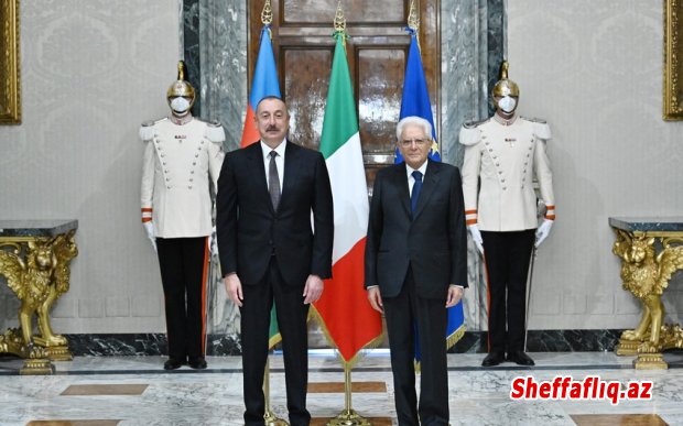 Prezident İlham Əliyev İtaliya Prezidenti Sercio Mattarella ilə görüşüb -
