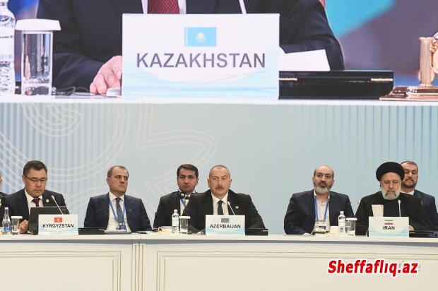 İlham Əliyev Astanada AQFET-in sammitində çıxış edib