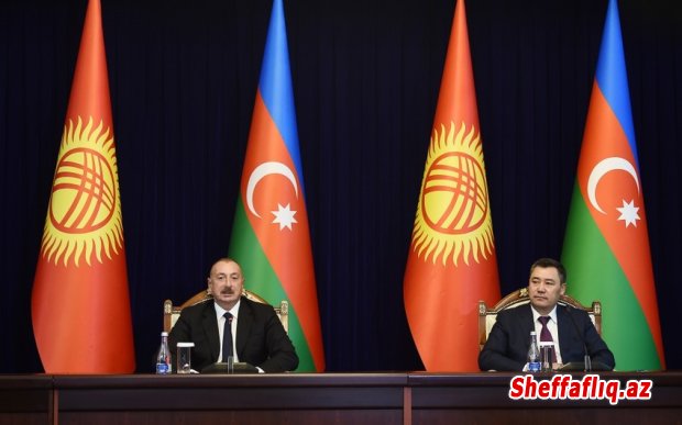 Azərbaycan Prezidenti: "Bizim “Azersky” və “Azerspace-1” peyklərimiz Qırğız tərəfdaşlarımıza xidmətlər göstərir"