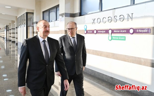 Prezident Bakı Metropoliteninin "Xocəsən" stansiyasının açılışında iştirak etdi