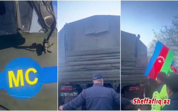 Şuşa-Xankəndi yolunda Rusiya sülhməramlılarının təminat avtomobili maneəsiz hərəkət edib