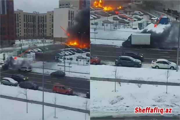Rusiyada yanacaq kanalizasiyaya axdı: Müxtəlif yerlərdə avtomobillər alovlara büründü