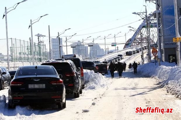 Cənubi Koreyada 40 avtomobil toqquşdu