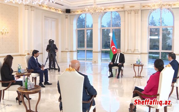 Prezident İlham Əliyev yerli televiziya kanallarına müsahibə verir