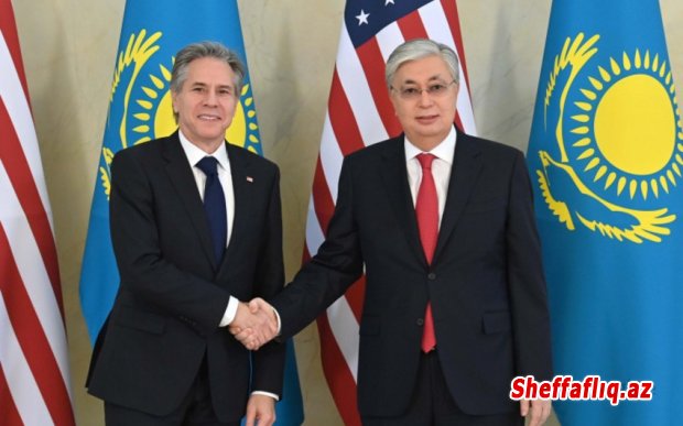 Qazaxıstan Prezidenti ABŞ-ın dövlət katibi ilə görüşüb