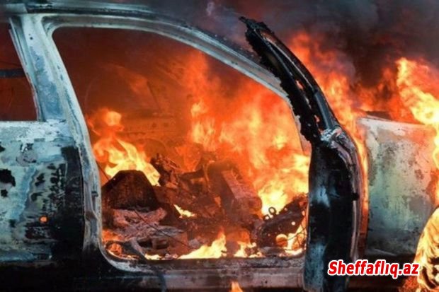 Paytaxtda AĞIR QƏZA: İki nəfər avtomobildə yanaraq öldü - FOTO/VİDEO