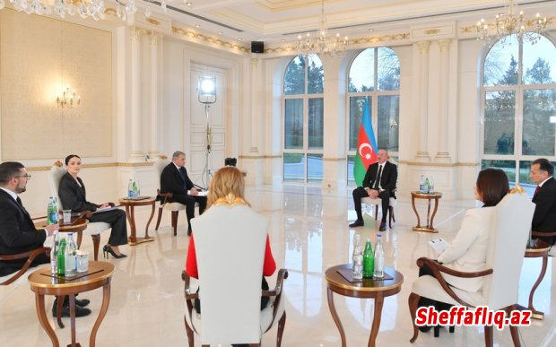 Prezident İlham Əliyev yerli televiziya kanallarına müsahibə verib