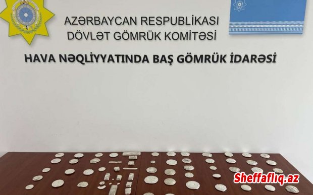 Azərbaycanda 25 kq-dan çox gümüşün qanunsuz yolla gömrük sərhədindən keçirilməsinin qarşısı alınıb