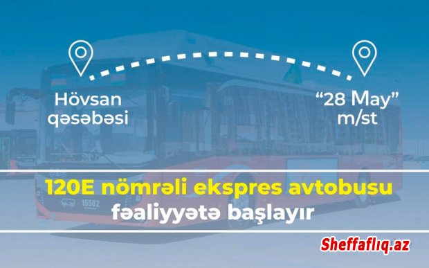 Bakıda 120E nömrəli ekspres marşrutu fəaliyyətə başlayır.