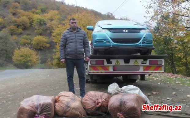 Narkotiklə dolu avtomobili evakuatorun üzərində Bakıya gətirmək istəyən dəstə üzvləri saxlanılıblar