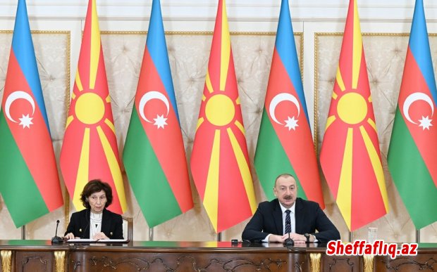 Azərbaycan və Şimali Makedoniya prezidentləri mətbuata bəyanatlarla çıxış ediblər