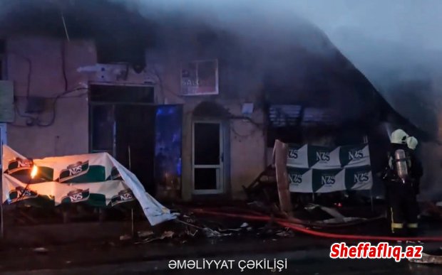 Sabunçu bazarında yanğın olub Hadisə