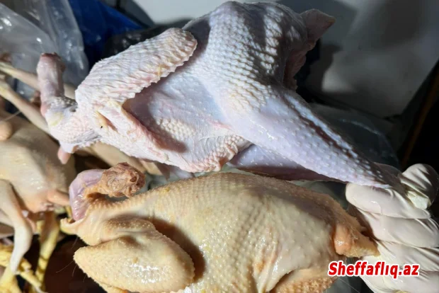 Xırdalanda sintetik maddə ilə rənglənən toyuqların satışının qarşısı alınıb