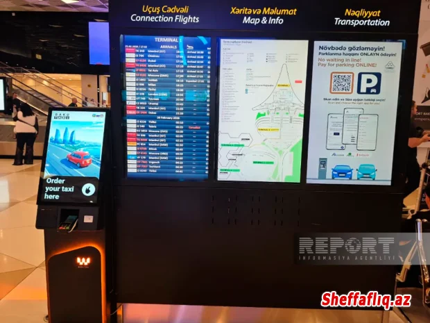 Bakı aeroportunun baqaj bölməsində taksi üçün ödəmə köşkləri quraşdırılıb