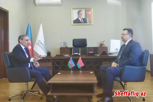 Belarus səfiri Xankəndidə Qarabağ Universitetinin rektoru ilə görüşüb