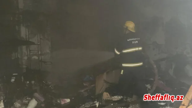 Bakıda gül mağazasında partlayış olub