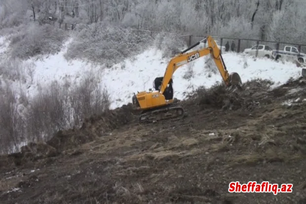 Qusarda "Bənövşə gölü" su anbarında yenidənqurma işlərinə başlanılıb