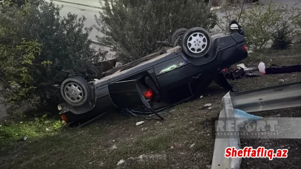 Tağıyev qəsəbəsində avtomobil aşıb, ölən var