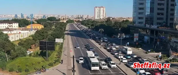 Bakıda 7 istiqamətdə tıxac müşahidə olunur