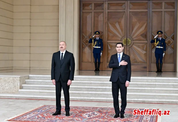 Sərdar Berdiməhəmmədovun Bakıda rəsmi qarşılanma mərasimi olub Sərdar Berdiməhəmmədovun Bakıda rəsmi qarşılanma mərasimi olub