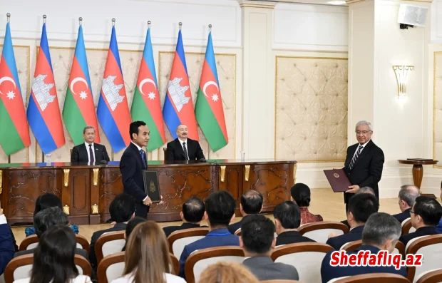 Azərbaycanla Kamboca arasında üç sənəd mübadilə olunub Azərbaycanla Kamboca arasında üç sənəd mübadilə olunub